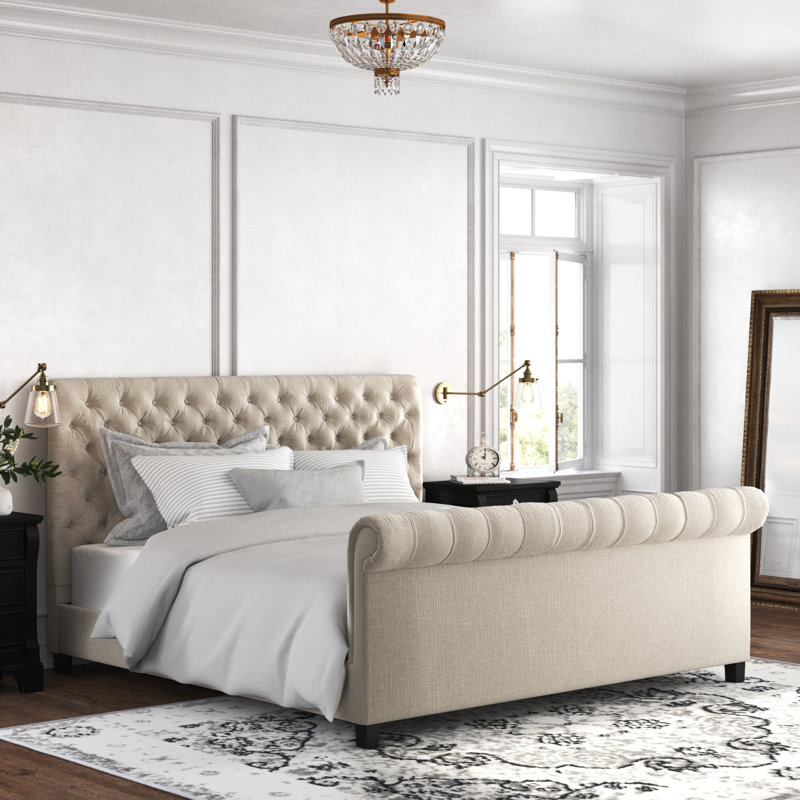 Londono Upholstered Sleigh Bed, Queen