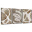«Neutral White Line Abstract Art», ensemble de 3 impressions sur toiles tendues avec châssis de qualité supérieure-952284653