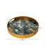 Akasya 2 piece Glass Decoration Tray for Living Room Decor, Agate Design Round Plastic Serving Tray-1739615216