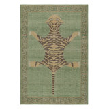 Distressed Homage Hand Knotted Wool Animal Print Area Rug