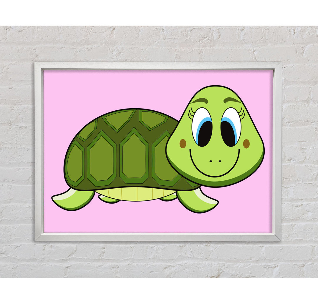 Happy Turtle Baby - Einzelner Bilderrahmen Kunstdrucke auf Leinwand