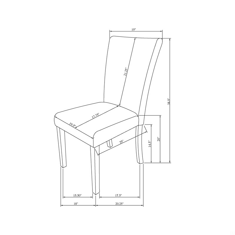 Ensemble de chaises de salle à manger 2 pièces
