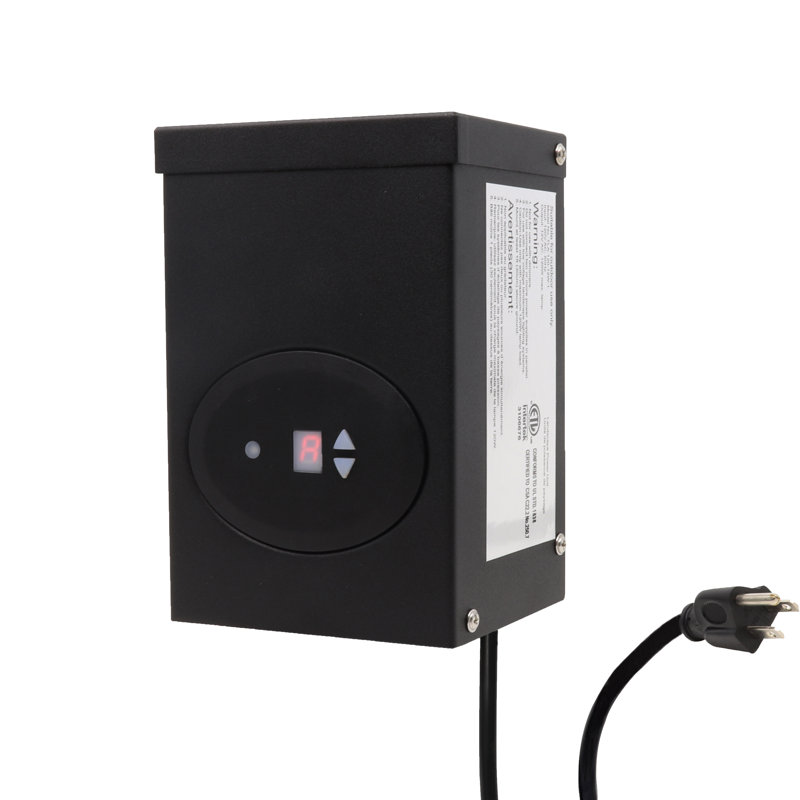 Etl Listed 120w Low Voltage Transformer With Photocell And Timer, 120v Ac To 12v Ac Outdoor Power Pack, Cec Vi Certified
