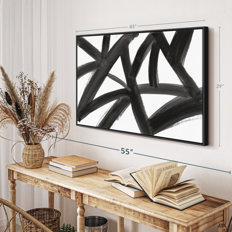 Abstract " Black Roads Abstract ", 29" H x 43" W