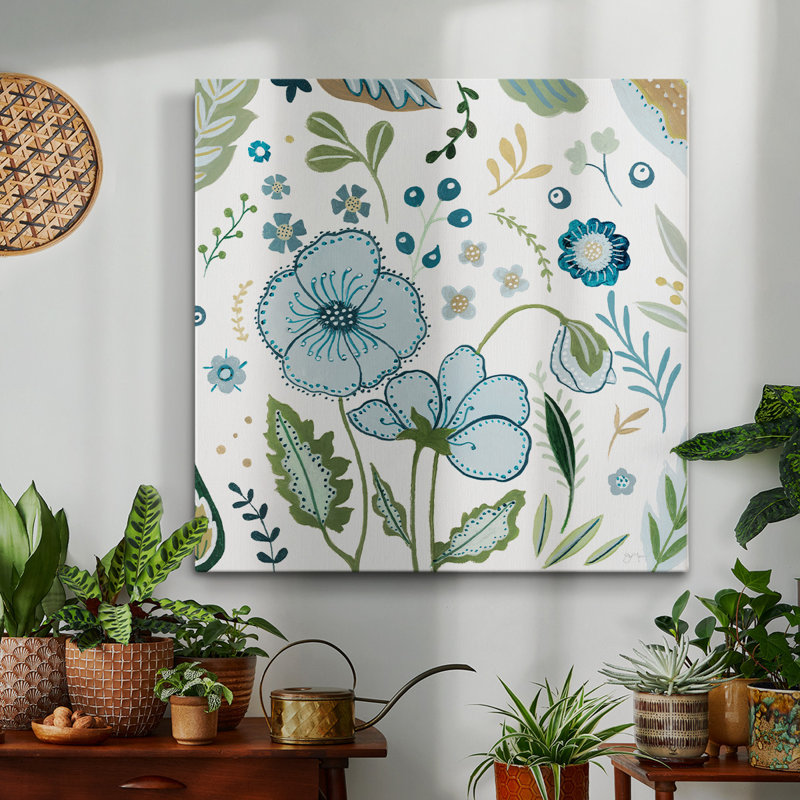 Fleurs fantastiques II - toile tendue avec châssis de qualité supérieure - prête à être accrochée