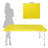 4Ft Yellow Portable Folding Table Indoor&Outdoor Maximum Weight 135Kg Foldable Table For Camping （Only Include Table)-638660971