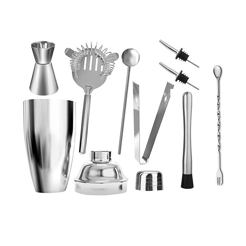Ensemble de barman en acier inoxydable, ensemble de barman à cocktail, ensemble de martini, tasse à mesurer double