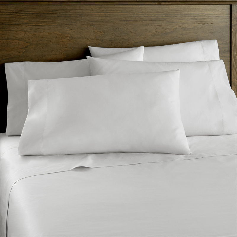 400 Thread Count Cotton Sateen 6-Piece Sheet Set, California King, Shadow Gray