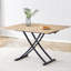 Table élévatrice multifonctionnelle moderne avec plateau de table MFC de 0,8 po et pieds en métal noir