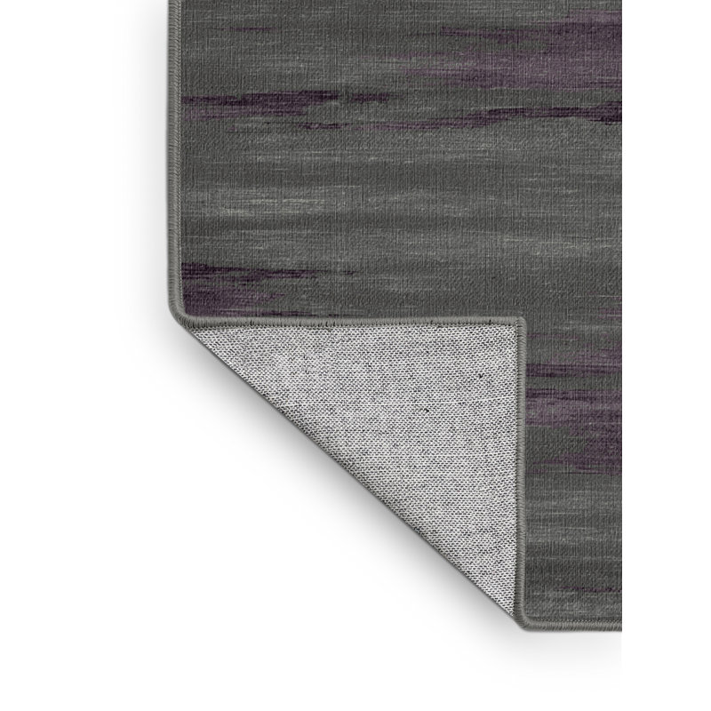 Machine Washable Abstract Gray Area Rug, Rectangle 8' x 12'