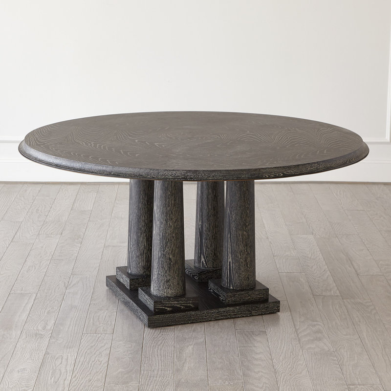 Titian Dining Table-Black Cerused Oak-60" Top
