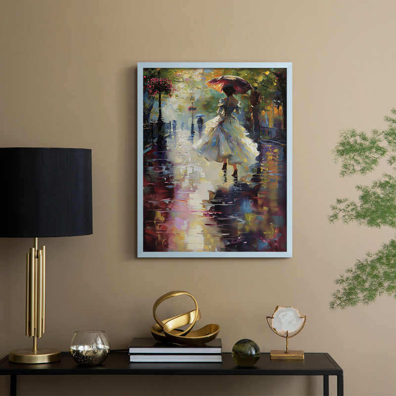 Reproduction encadrée WOMEN Series CMXIX - bois massif, H 15 po x l 12 po, Bleu