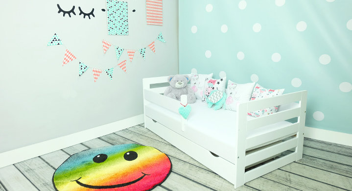 Noam Cabin Bed with Storage Included, 80 x 160cm, Blue