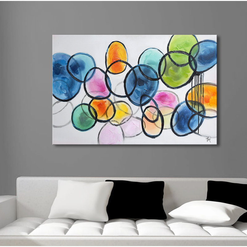 Abstract by E. Ramirez - Wrapped Canvas Painting Print