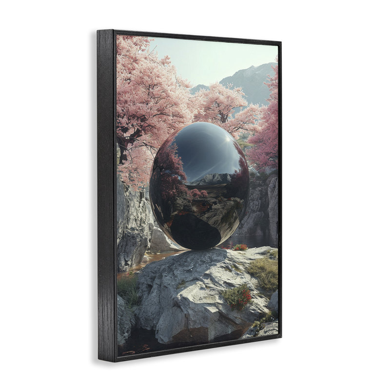 Art de la giclée sur cadre de la balle réfléchie surréelle par Roozbeh Bahramali, H 18 po x l 12 po