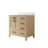 Freestanding 36" W x 35" H Solid Wood Bathroom Vanity With Carrara White Cultured Marble Countertop And Ceramic Single Sink,Oak-247121476-247121474