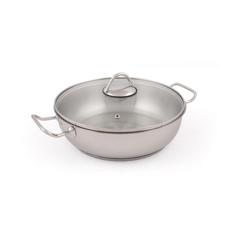Premium Stainless Steel Pot Set (2 Pieces), Silver, 11.0 x 11.0 x 4.7 inches | 4500 ml Capacity | Dishwasher Safe, Durable Construction | Ideal for Cooking, Boiling, and Steaming, Perfect for Every Kitchen