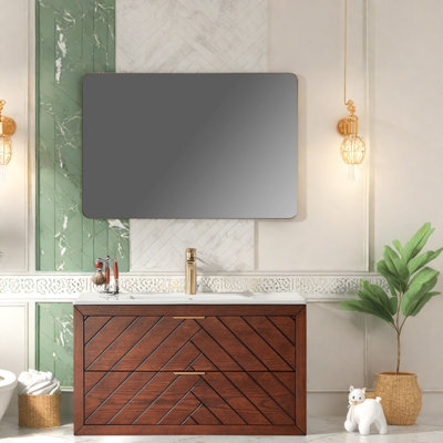 Meuble-lavabo moderne (36 po en bois moderne)