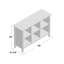 Bibliothèque à cubes H 30 po x l 45,04 po Lachan-1701195817