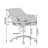Modern Teddy Fabric Adjustable Height Swivel Stool - White