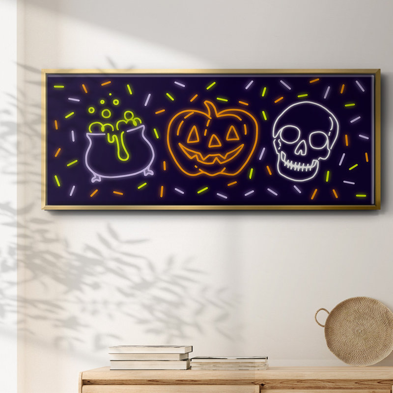 Neon Halloween Collection D-, toile encadrée