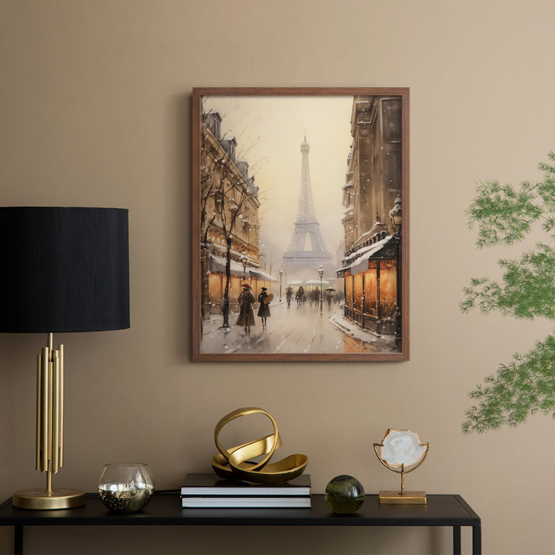 Christmas Holiday Art DLVIII Framed Print - Solid Wood, Walnut, 21" H x 17" W