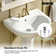 18 In. Round Ceramic Pedestal Combo Bathroom Sink In White With Overflow Drain