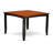 5 Piece Kitchen Counter Height Dining Table Set Includes a Square Pub Table with Pedestal and 4 Dining Room Chairs, Black & Cherry-333918624