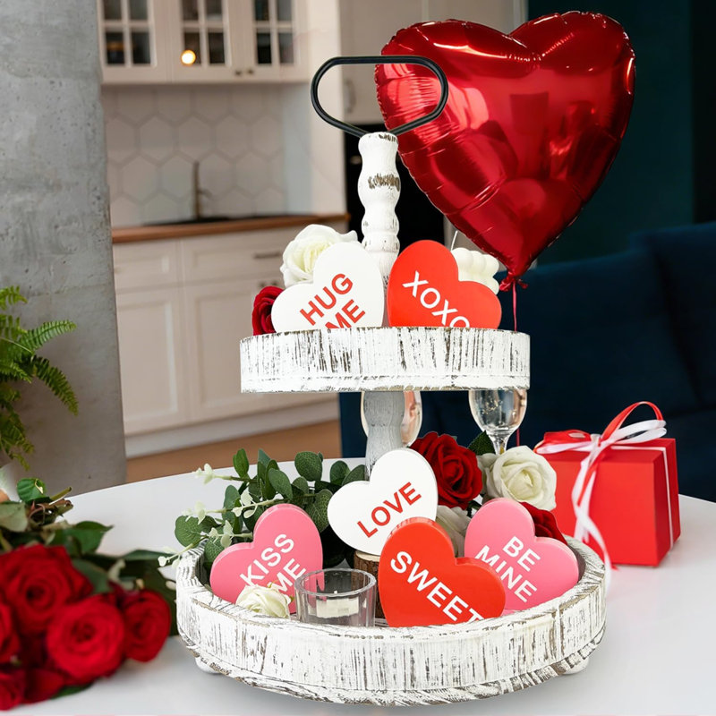 Ensemble de 6 décorations de table pour la Saint-Valentin