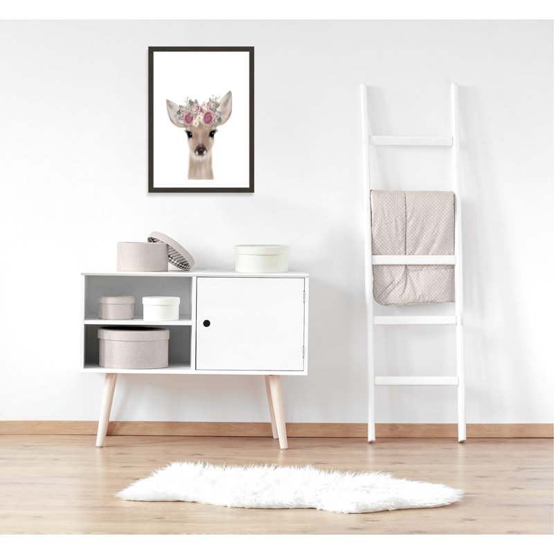 Décoration murale pour enfants, H 36,5 po x l 26,5 po x P 0,63 po, Cadre plat à grain de bois noir