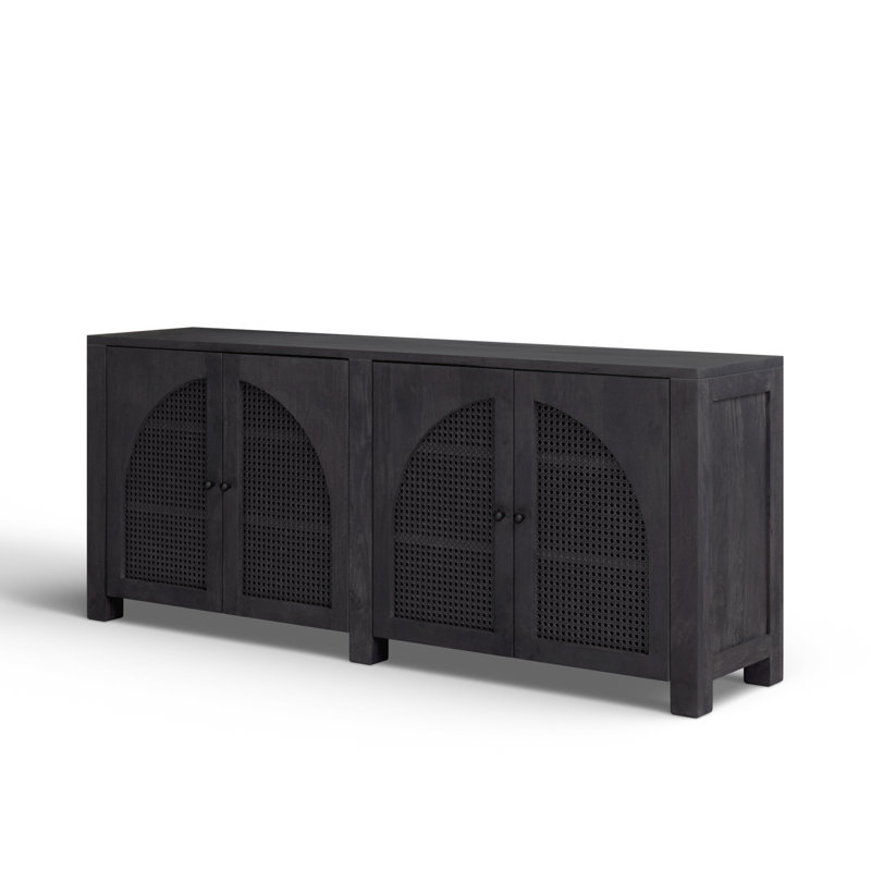 Silfa 78'' Sideboard, Black Wash Mango