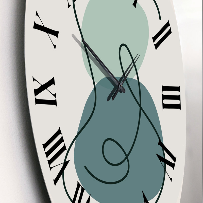 Horloge murale Botanical Foliage Art II, Moyen