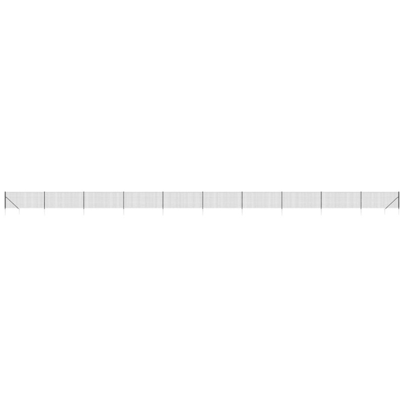 Auriemma Anthracite Metal Wire/Mesh Fence, 100cm H x 2500cm W x 5cm D, 13
