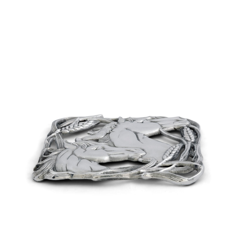 Equestrian Horse with Wheat Trivet