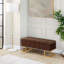 Banc de rangement en acier et velours-1961622274