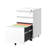 Oyer 3 Drawer Locking Metal File Cabinet, White. Fully Assembled For Office Needs. Holds Letters/Legal/A4. Secure Protection. Drawers Include A Removable Pencil Tray. Easy Mobility With 5 Wheels.-361678993