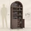 Bibliothèque de 81 po de hauteur avec arche 81 po, avec rangement-1946663920