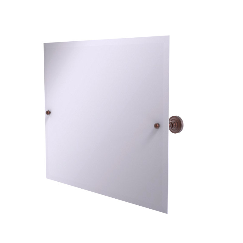 Metal Wall Mirror, Antique Copper, 26" H x 21" W