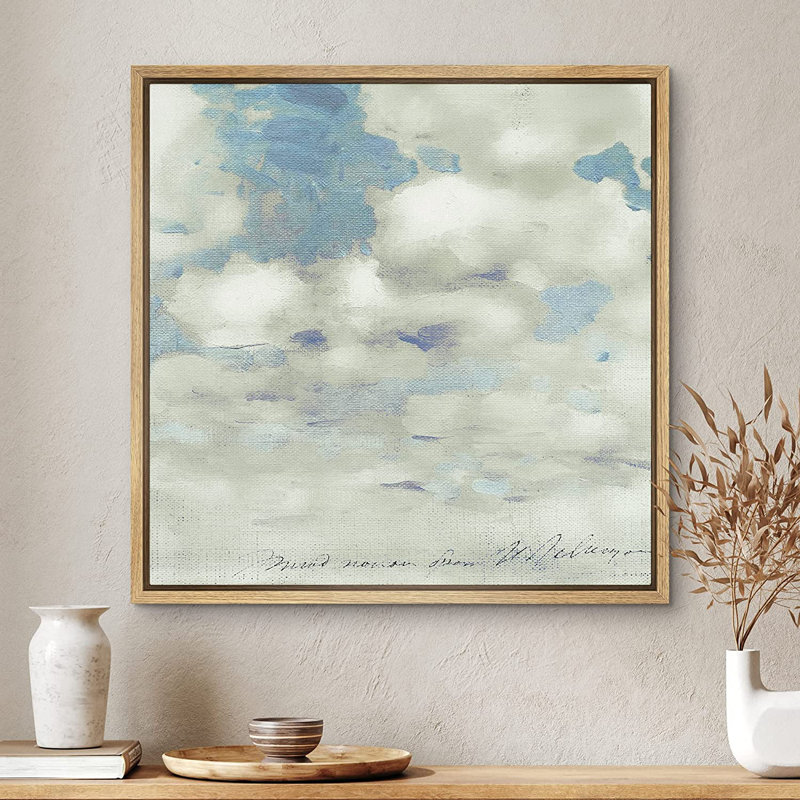 Peinture sur toile, cadre flottant, H 24 po x l 24 po x P 1,5 po, Naturel