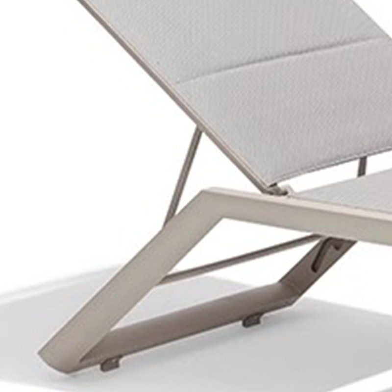 Folding Aluminum Beach Chair Outdoor Chaise Lounge Set with Table
