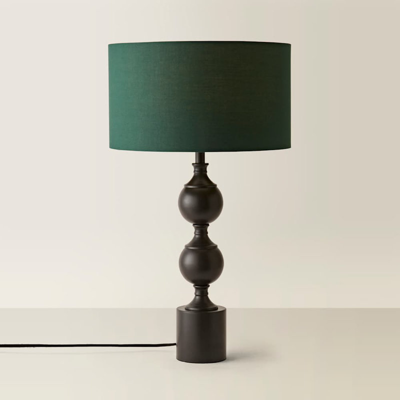 Coe Metal Table Lamp, Green