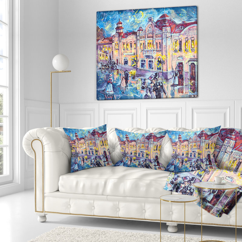 Coussin City City Night, Rectangulaire, 12 po x 20 po