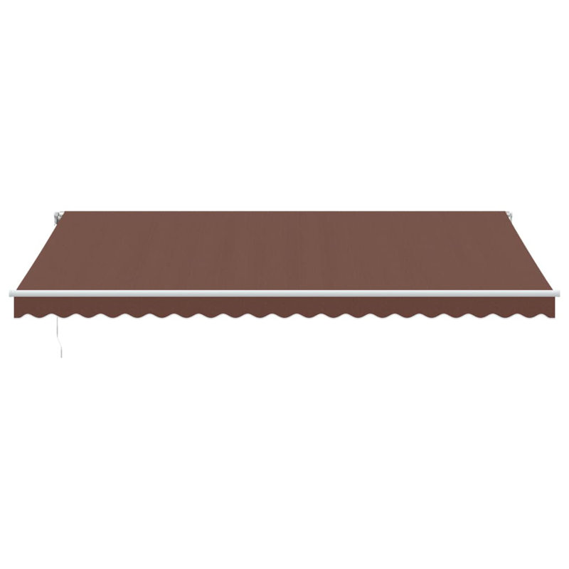 Automatic Retractable Awning 500X350 Cm, Solid Colour, Brown