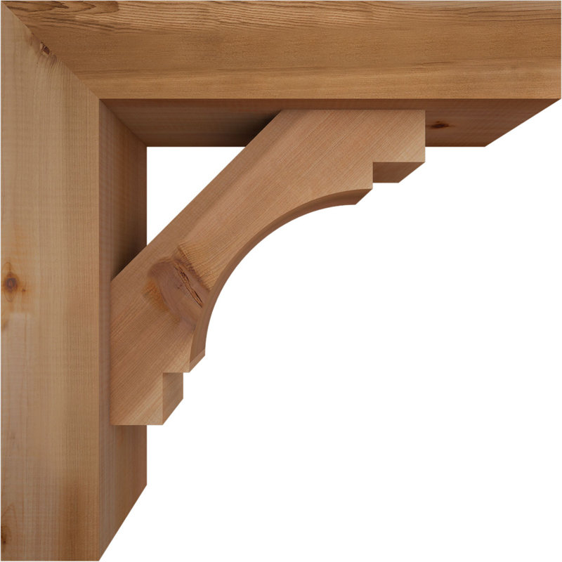 Support Merced Block avec support décalé, 20 po x 20 po, Cèdre rouge occidental de l 5 1/2 po (lisse)