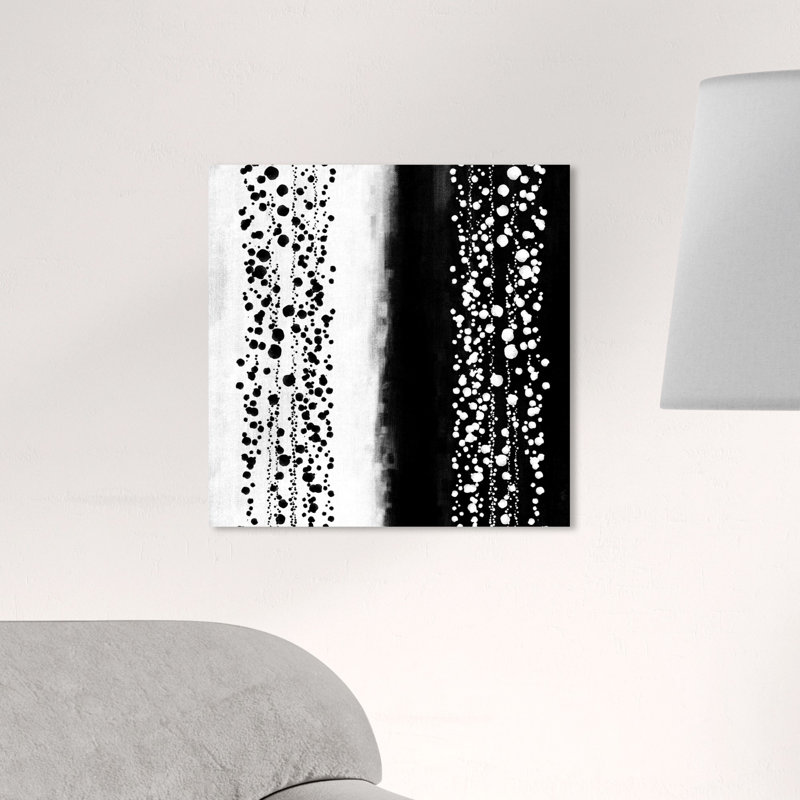 «Abstract Half and Half Mitad Brush Strokes» par Oliver Gal, reproduction d'art graphique sur toile, H 30 po x l 30 po