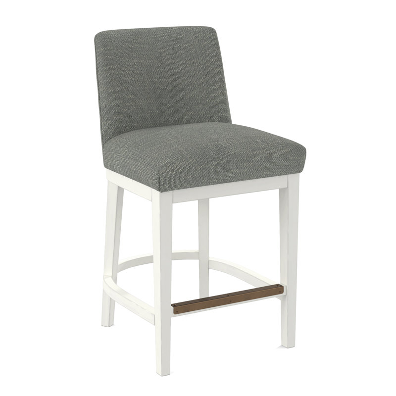Upholstered Stool, Evolution Pumice, White