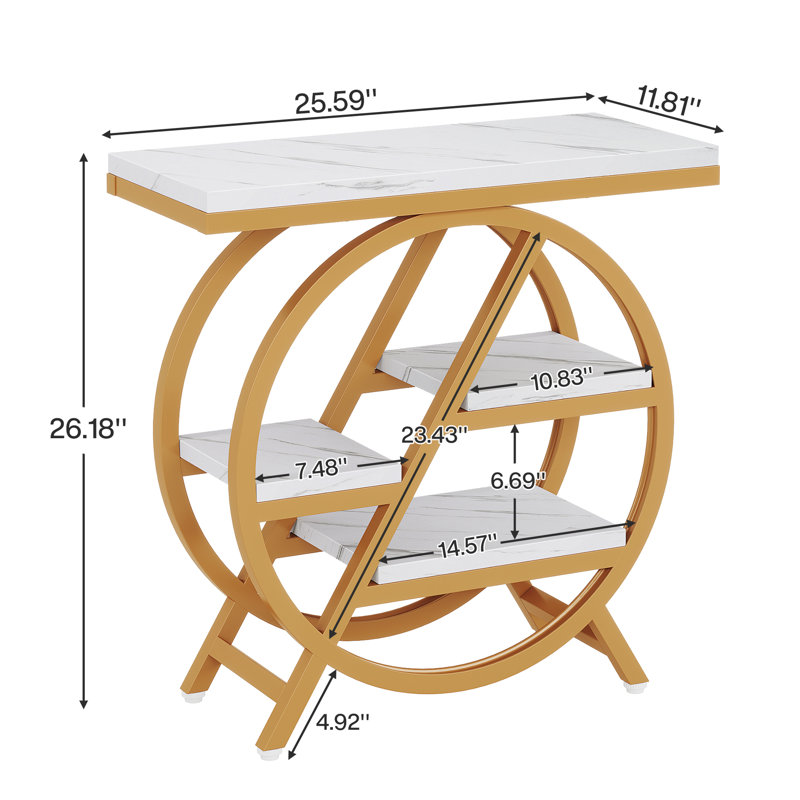 Ensemble de 2 tables de bout pour le salon, table d'appoint étroite en bois avec rangement et cadres en métal