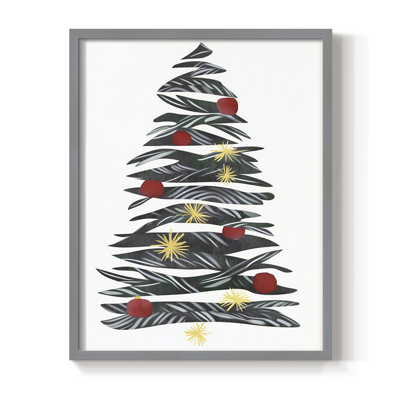 Reproduction encadrée - bois massif, H 11 po x l 9 po, Gris