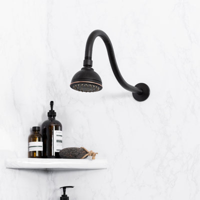 Bras de douche avec bride 16 po