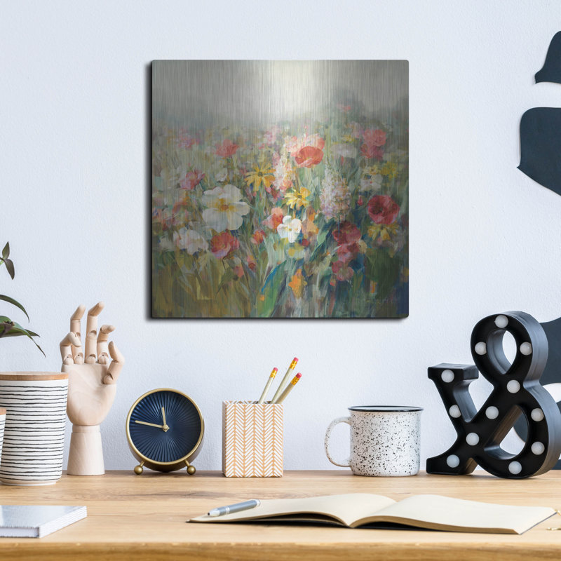  'Mountain Meadows Autumn' by Danhui Nai Metal Wall Art, 12" H x 12" W